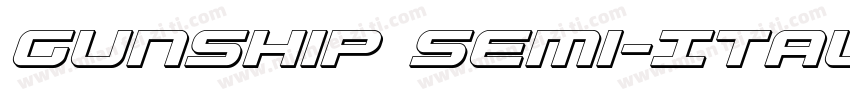 Gunship Semi-Italic字体转换